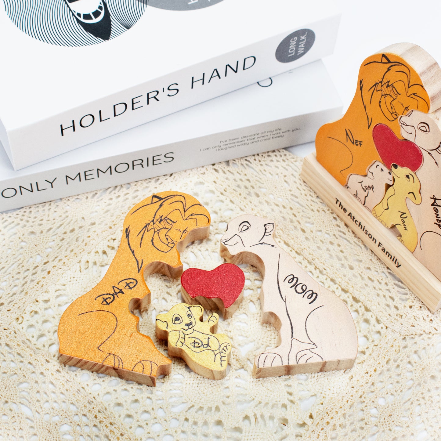 Custom Family Lions Family Puzzle Personalized 2-10 Names Gifts